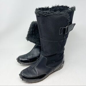 TIMBERLAND Women’s Black Winter Boots Insulated Fur Lined Knee High